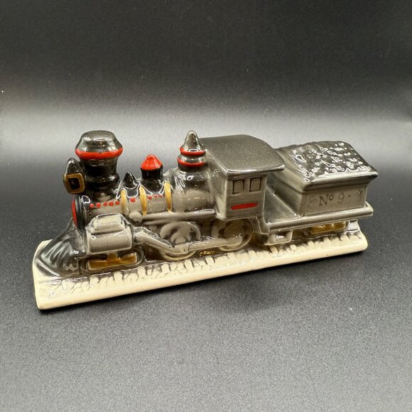 Vintage Ceramic Lighted Train Station & Train by Mr. USA - Picture 9 of 15